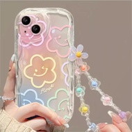 Flower Wrist Chain Phone Case For Samsung Galaxy A16 A06 A54 A55 A35 A24 A25 A15 A34 A31 A32 A51 A52