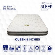 Pure Sleep Tilam Queen Mattress Direct From Factory Compressed Foam Rebonded (8/10/12 inches)(Black/
