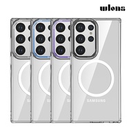 WLONS SAMSUNG Galaxy S23 Ultra 磁吸殼(支援 MagSafe 配件)(透明/紫)