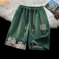 American Retro Heavy Shorts Men's Summer Design Niche Stitching Loose 2026 Casual Men's Shorts 3T8W