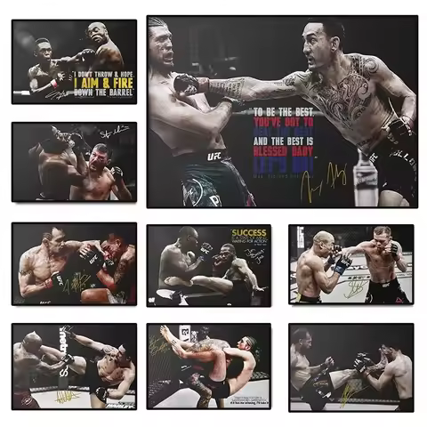 Boxing and Fighting Competitions Poster Tony Ferguson Jon Jones Boxer Battle Canvas Painting Wall Ar