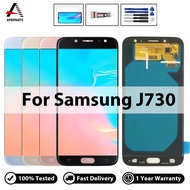 จอ LCD ผ่านการทดสอบแล้ว100%สำหรับ Samsung Galaxy J7 Pro 2017 J730G J730G /Ds J730 J730F/DSM อะไหล่หน้าจอ LCD และหน้าจอสัมผัสปรับความสว่างได้พร้อมอุปกรณ์สำหรับซ่อม + กระจกนิรภัย