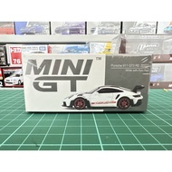 Mini GT 1/64 #706 Porsche 911 (992) GT3 RS Weissach Package White with Pyro Red