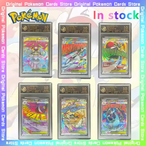 Genuine Original Pokemon PTCG Japanese Version Rating Card Rayquaza M2A Ex Psyduck Pikachu Game Coll