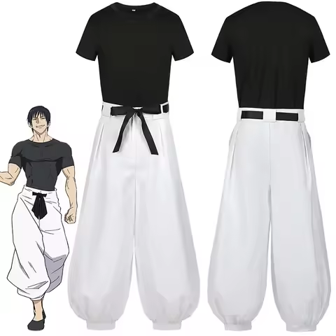 Anime Fushiguro Toji Satoru Gojo Cosplay Costume Jujutsu JJK Manga T-shirt Pants Rose Net Halloween 