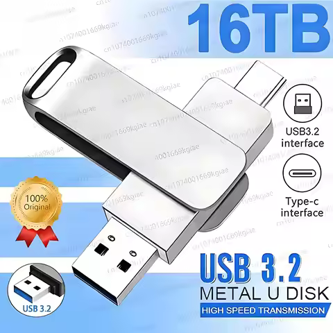 New USB 3.2 16TB USB Flash Drive Memory Type-c 2-In-1 8TB 16TB OTG Pendrive 4TB High Speed Flash Dis