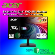 Acer EK241 Y 251 Q 271 P6 Monitor 23.8" IPS FHD 1920x1080 144hz 1ms 99% sRGB BUILT IN SPEAKER Vesa M