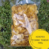 {NEW} Kerepek Pisang Tanduk Rangup (500g) Produk IKS