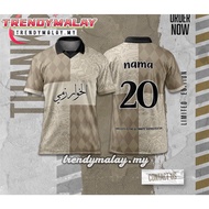 Guru Pendidikan Retro Collar Jersey Football Jersey Baju Kelas Jersi Murah Viral Malaysia Casual Short Sleeve Tshirt Family Set T Shirt Oversized Baju Jersey Custom Name and Number