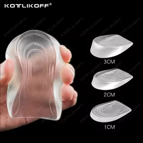 Self-Adhesive Height Increasing Insole Invisible Silicone Heel Insoles Pain Relief Absorb Pressure S