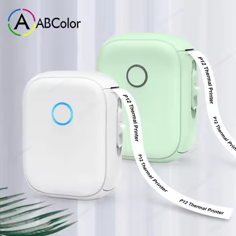 Marklife P12 Adhesive Label Printer Portable Inkless Thermal Label Maker Similar as D11 Marklife P15