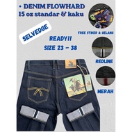 DENIM FLOWHARD 15oz SANFORIZE SELVEDGE ACCENT | DENIM FOR ADULTS AND CHILDREN | SELVEDGE ACCENT DENI