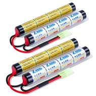 Zeee 9.6V Airsoft Battery 1600mAh NiMH Battery with Mini Tamiya Plug High Power RC Battery for Airso