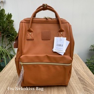 SALE!!Nekokissbag Anello แท้100% PU leather Backpack กระเป๋าเป้ สะพายหลัง รุ่นหนัง พียู (พร้อมส่ง แถมตุ๊กตา)