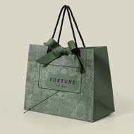 [Combo of 2]Luxury moss green paper bag TU50 Gift bag with lucky meaningful bow for birthday