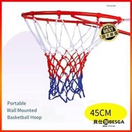 戶外用品 標準籃球框 直徑45CM 籃球圈安裝牆上 室內外球筐 兒童籃球框 成人籃球框