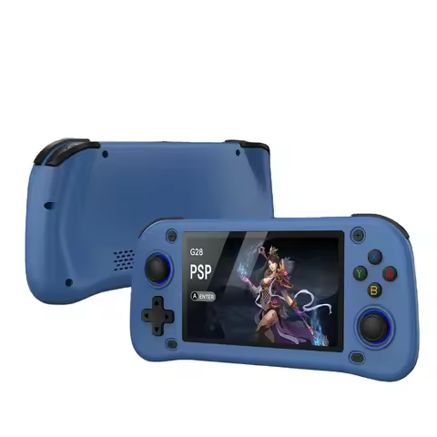 G28 Handheld Game Console 4.3inch HD Screen 3D Rocker Linux 64GB Retro Classic PS1 SFC Players Video