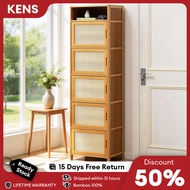 KENS Bamboo Kitchen Cabinet Kabinet Dapur Loker Storage Cabinet Rattan Rak Kabinet Dapur 橱柜
