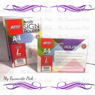Astar Acrylic Sign Stand Holder A4 L-Shape SSA2880/SSA2881