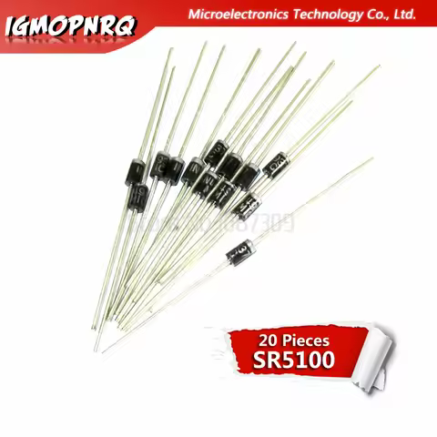 20pcs SR5100 SB5100 5A/ 100V DO -27 schottky diode new original