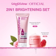 【NEW】Glad2Glow Brightening & Retinol Kit Niacinamide Bright Body Serum +Retinol Bright Body Serum มอ