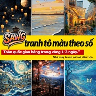 HCM-fast transfer1-3 days-Sawg-coloring by number picture-flower post-digital coloring picture-digit