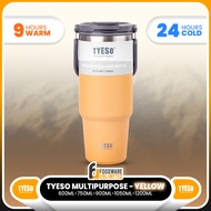 Tyeso 1200ml Multipurpose Tumbler Hot & Cold (Yellow) with Handle Vacuum Insulated Coffee Portable T