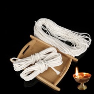 10Pcs 1m 3/4mm Round Wick Cotton Candle Woven Wick Handmade Braided Wick Spool Burner Oil Lamp Wax C