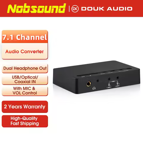 Nobsound 7.1 Channel Decoder Coaxial / Optical Audio Converter USB DAC MIC Music Player