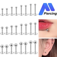 1 PC Stainless Steel Labret Lip Stud Piercing 20G/18G/16G Nose Nostril Stud Piercing 2/3/4mm Push-in