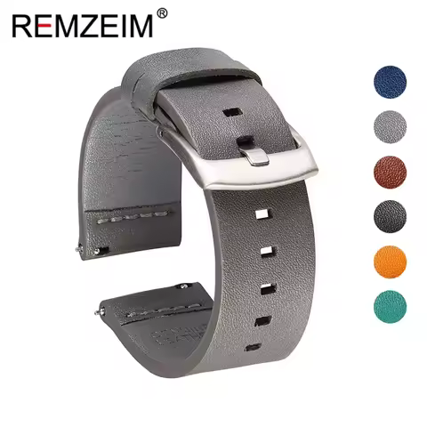Genuine Leather Watch band Strap for Samsung Galaxy Watch 42 46mm Gear S3 Sport WatchBand Quick Rele