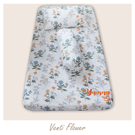 Sprei 90x200 Single Aesthetic Motif Kotak Kotak Sudut Karet