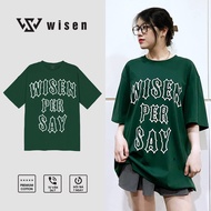 Wisen Unisex T-Shirt Local Brand T-Shirt 100% Premium Cotton 2-Way Loose Form Loose Sleeve WISEN PER