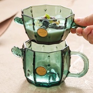 Water Cup Cactus Glass Juice Cup Yogurt Cup Soy Milk Cup Dessert Bowl