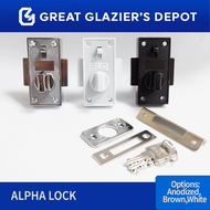 Alpha Lock Door Lock Set with Keys and Thumbturn for Aluminum Screen Door