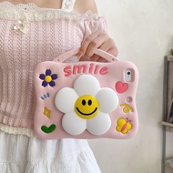 3D Sun Flower Case With Lanyard Bracket Kids Tablet Cove For iPad M2 M3 M4 M5 11th A17 Pro A16 2025 