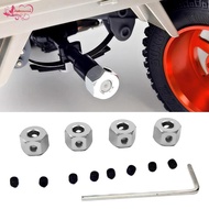 [Abbraccia] 4PCS Aluminium Alloy 5mm to 12mm Hex Hub Adapter for WPL D12 1/16 RC Crawler
