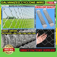 Cyclone Wire Fence Wire Commercial Chain Mesh Wire for Sport Field Backyards Farm 4"(2.0mm, 1.2x10m)