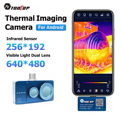 TOOLTOP T7Pro Infrared & Visible 256*192 Thermal Imager Camera 25Hz Visible Image Fusion Thermal Ima