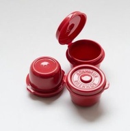 🇯🇵日本直送 YAMADA BONHEUR Mini Sauce Cup Container with Lid 3 Pcs Set Round Compact Box Snack Storage Bo