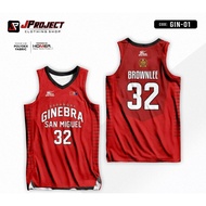 PBA GINEBRA JERSEY UP & DOWN PERSONALIZED SURNAME and NUMBER