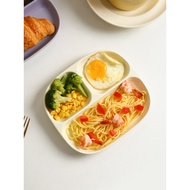 211 Separated Plate Low Saturated Cute Fat-Reducing Plate Ceramic Compartmented Plate Breakfast Plat