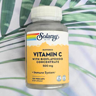 วิตามินซี สูตรบัฟเฟอร์ Buffered Vitamin C with Rosehip & Bioflavonoid 500mg 100 VegCaps (Solaray®)