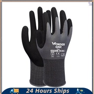 [ins] 1-Pair Nitrile Impregnated Work Gloves Safety Gloves for Gardening Maintenance Warehouse for Men and Women (Black Gray S)