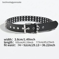 [Tech] Creative Eye Rivet Belt Goth Style Pin Bule Man/woman Fashion Casual Punk Style Pu Leather Wa