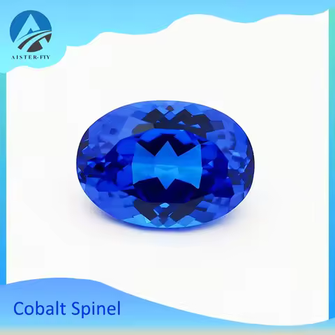 Lab Grown Cobalt Spinel Large Size Blue Color Oval Shape Blue Fairy Cobalt Spinel Loose Gemstone Dia