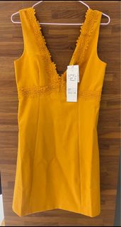 品牌Jill Stuart~全新吊牌黃色質感造型洋裝