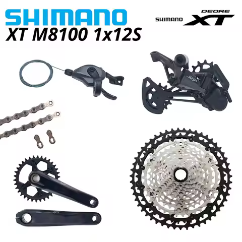 Shimano Deore XT M8100 M8120 1X12 Speed Derailleurs Groupset 12S Shift Lever CN Chain Cassette FC Cr
