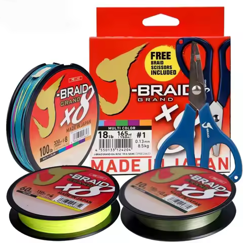 Original X8 Braided DAIWAJ-BRAID GRAND 8 stands Fishing Line Japan Monofilament PE Free Braid Scisso