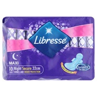 Libresse Maxi Night Wing 32cm 10 Pads LIBRESSE Maxi Wider Back Night Wings 32cm 2x10s